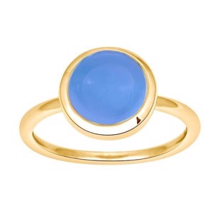 Nordahl smykker - SWEETS - Forgyldt ring med blå calcedon